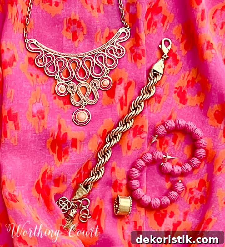 pink and gold jewelry