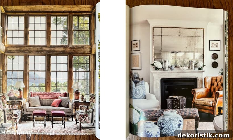 pages inside of a home decor coffee table book