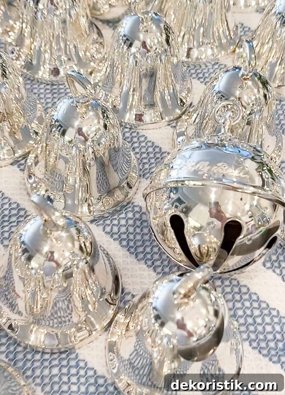 Silver Christmas bells