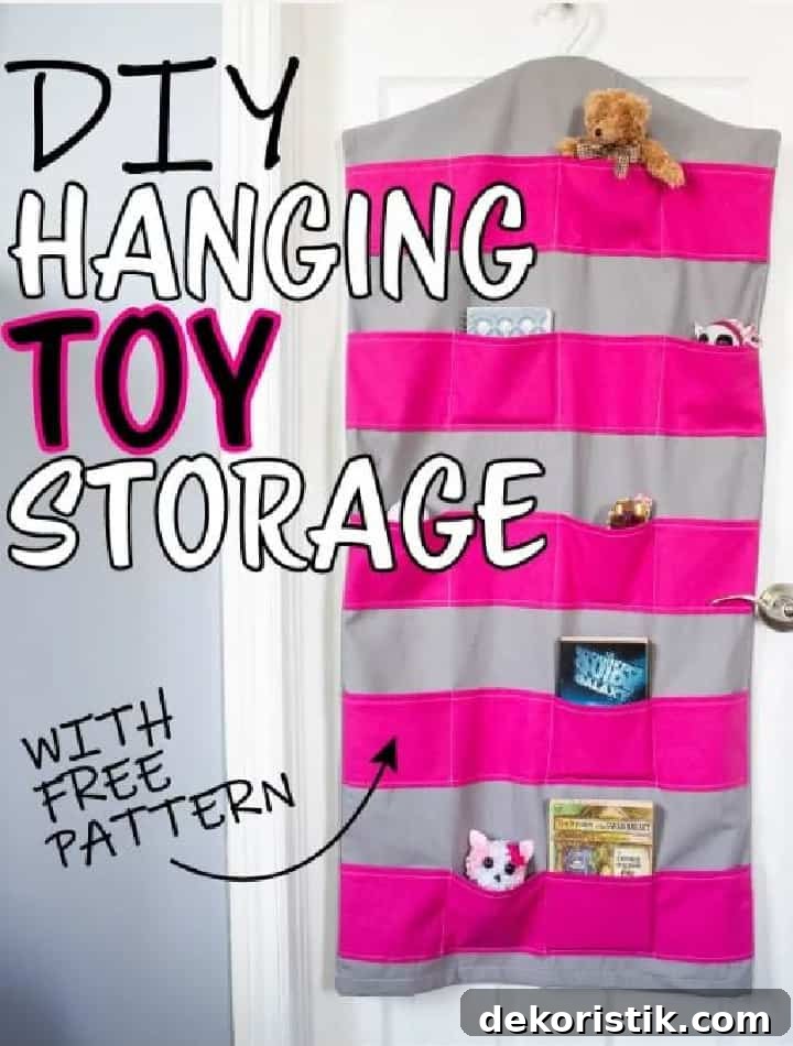 a diy toy storage hanging on the back of closet door or organizing small toys
