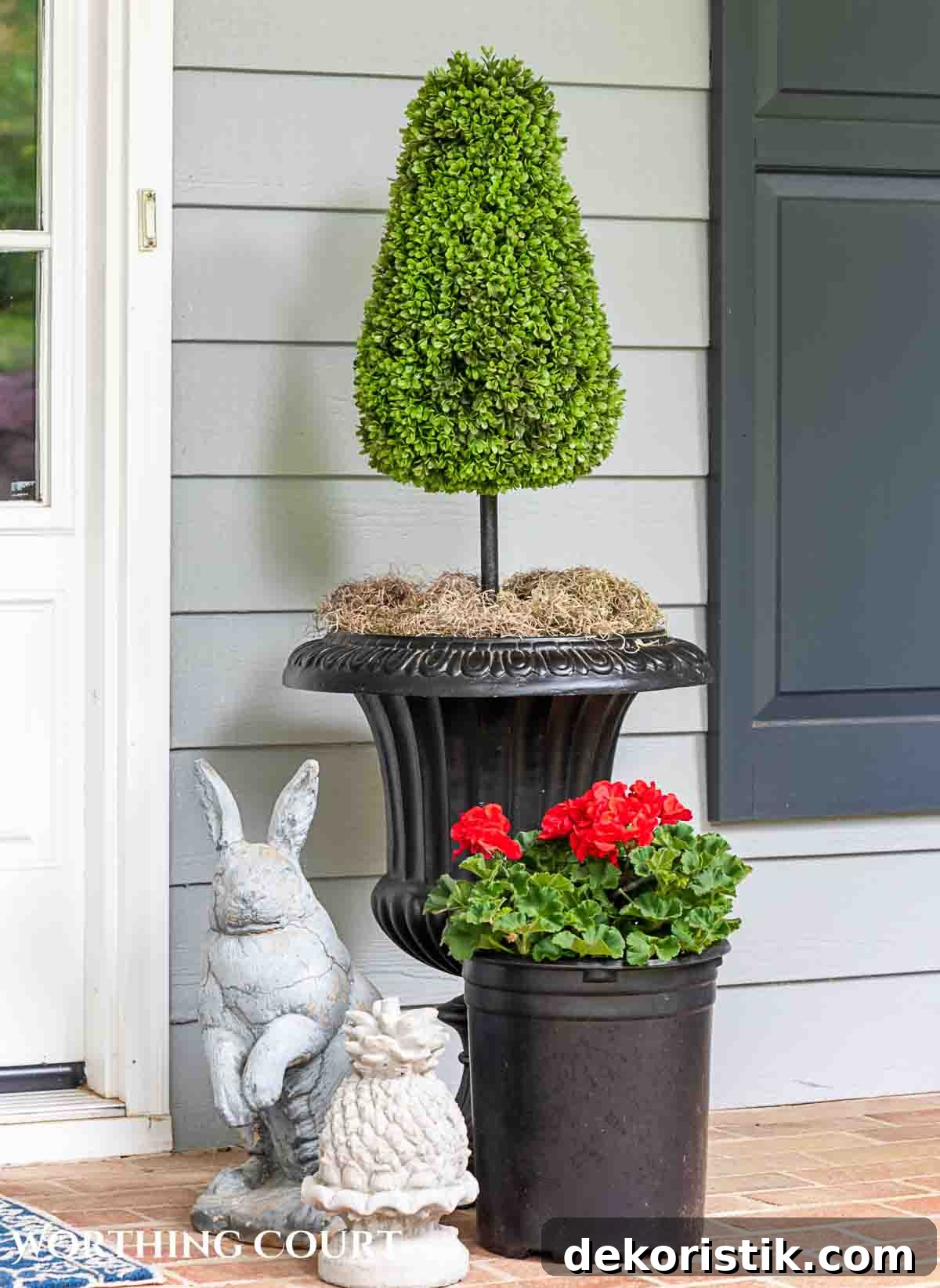 Blue and greem summer porch decorations