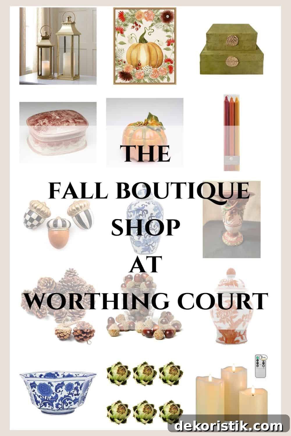 pinterest image for The Fall Boutique shop at Worthing Court blog