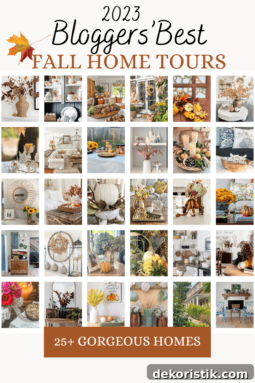 Pinterest image for fall home tour bloghop