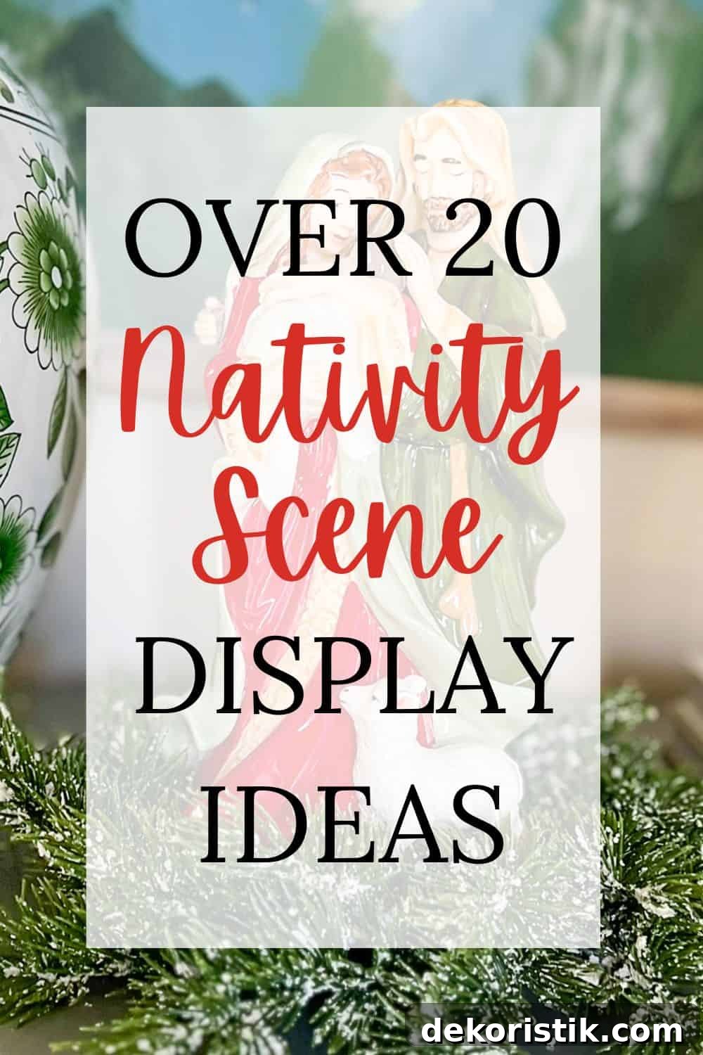 nativity scene display ideas Pinterest graphic