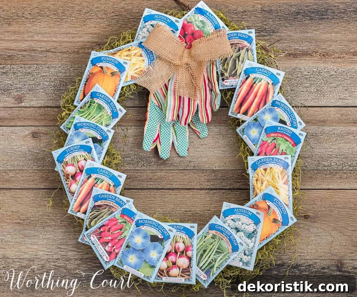 seed packet wreath