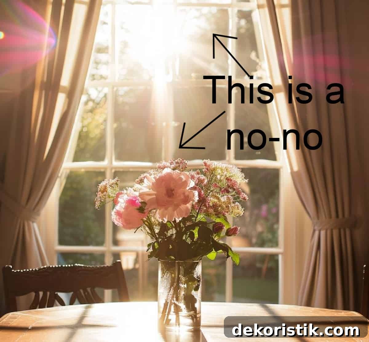 pink flowers in a sunny window