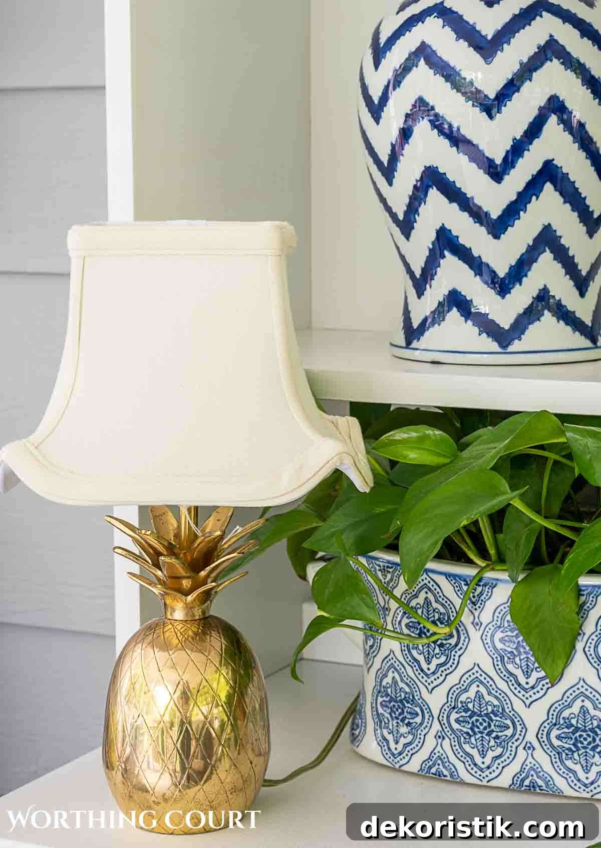 Blue and greem summer porch decorations