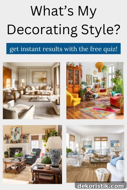 Pinterest graphic for my decorating style quiz