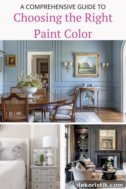 pinterest graphic for how to choose the right paint color for a room