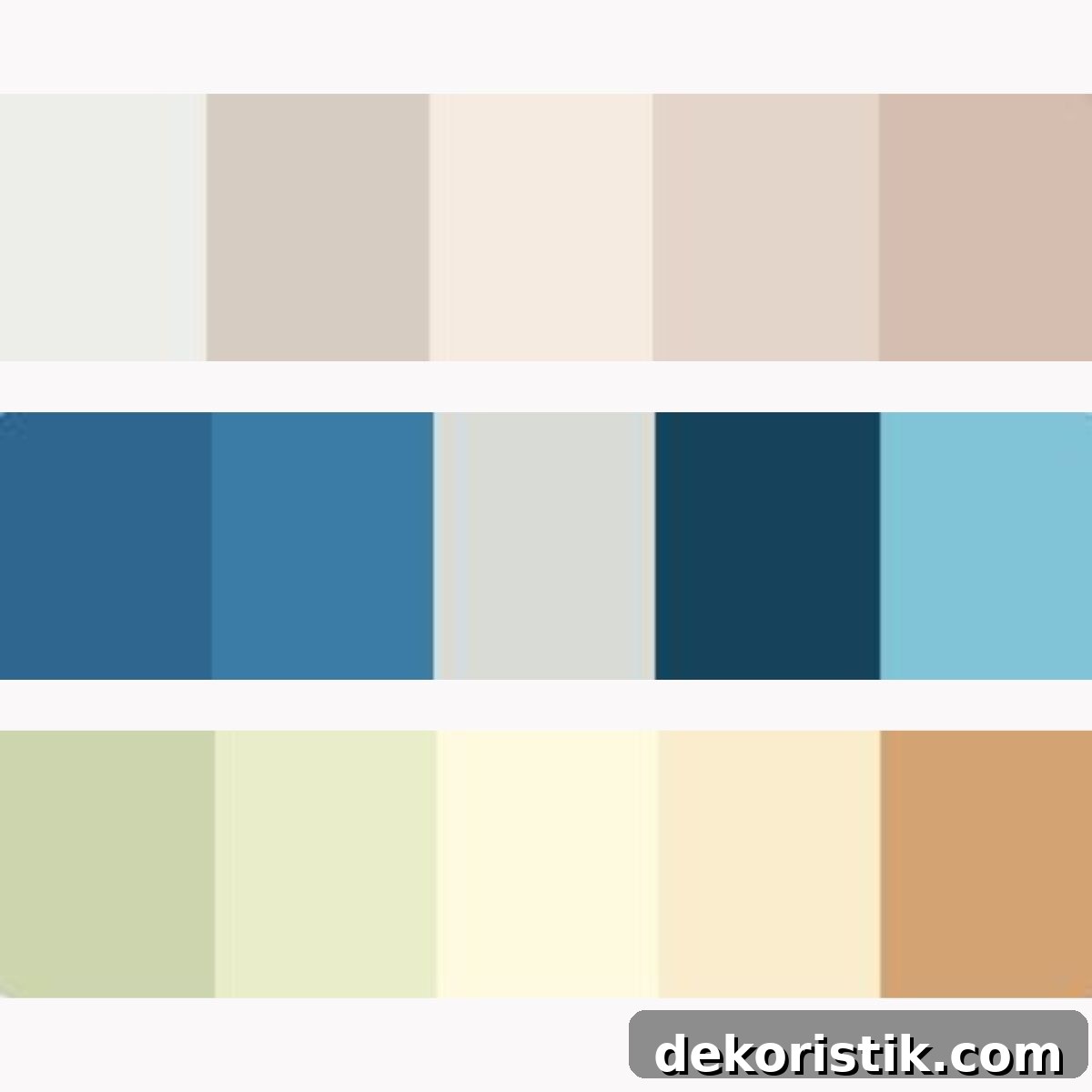 graphic portraying 3 different color combinations