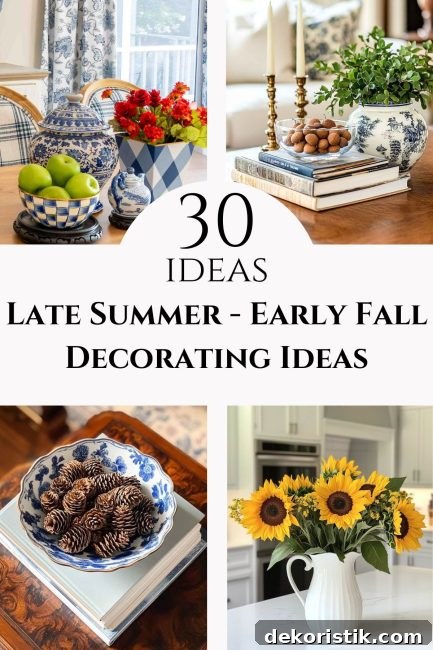 Pinterest graphic for August decoration ideas