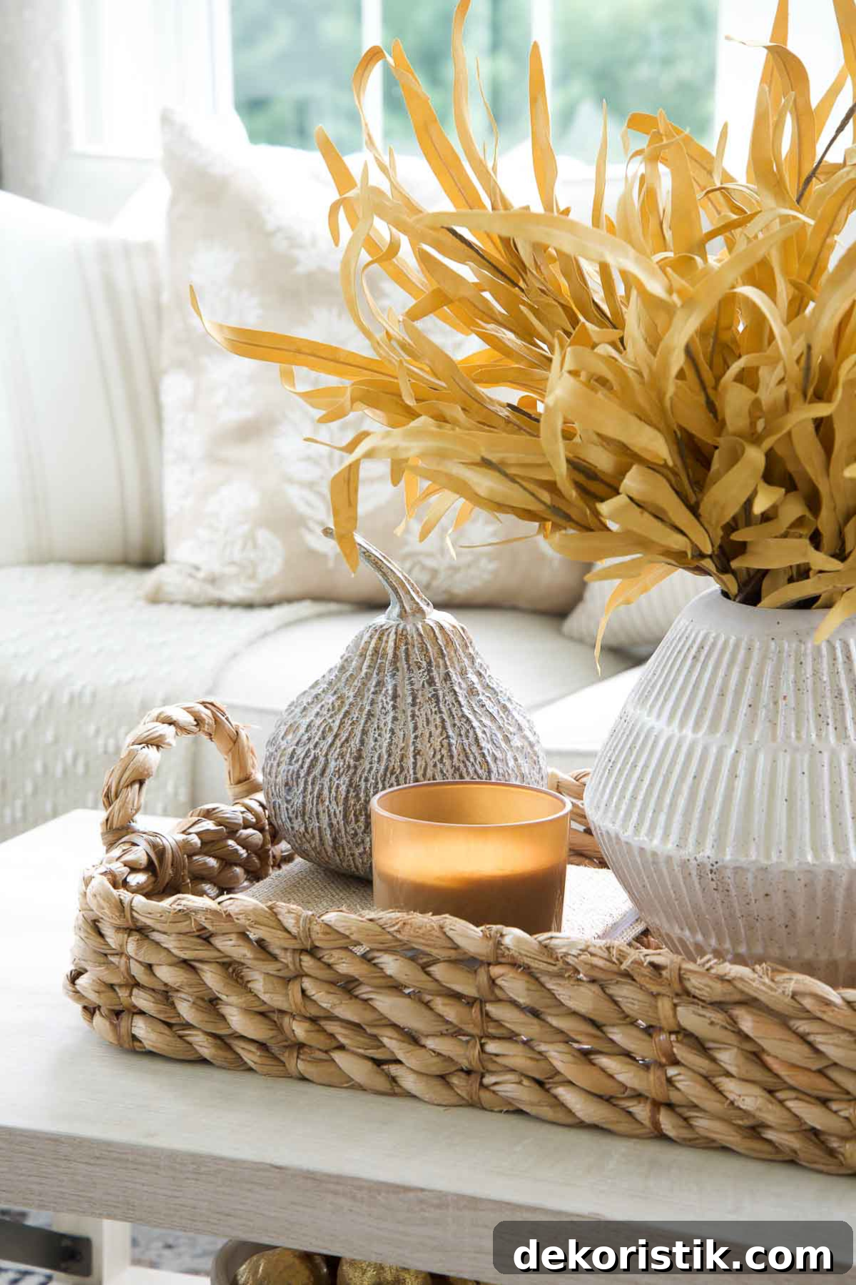 flat lay of fall decor ideas