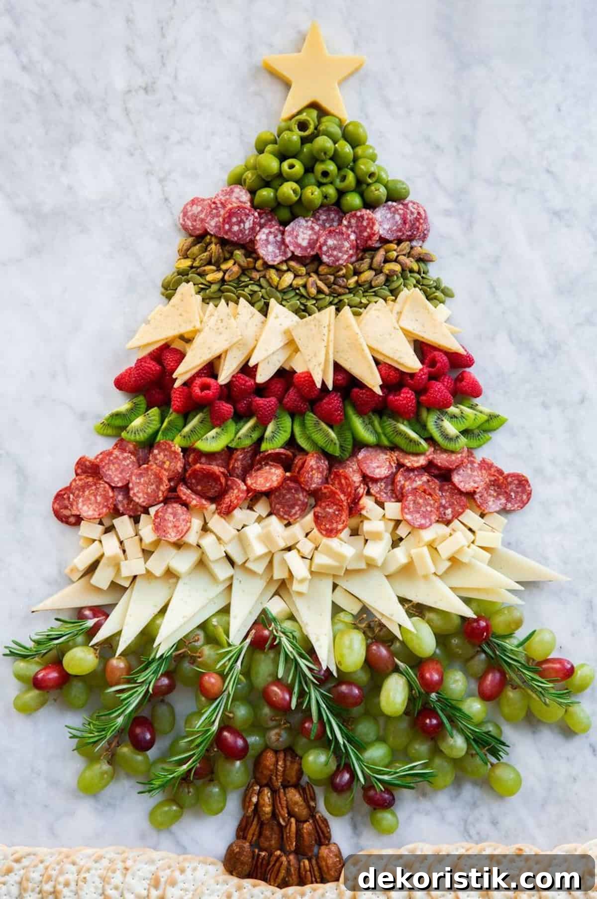 Christmas tree shaped charcuterie board