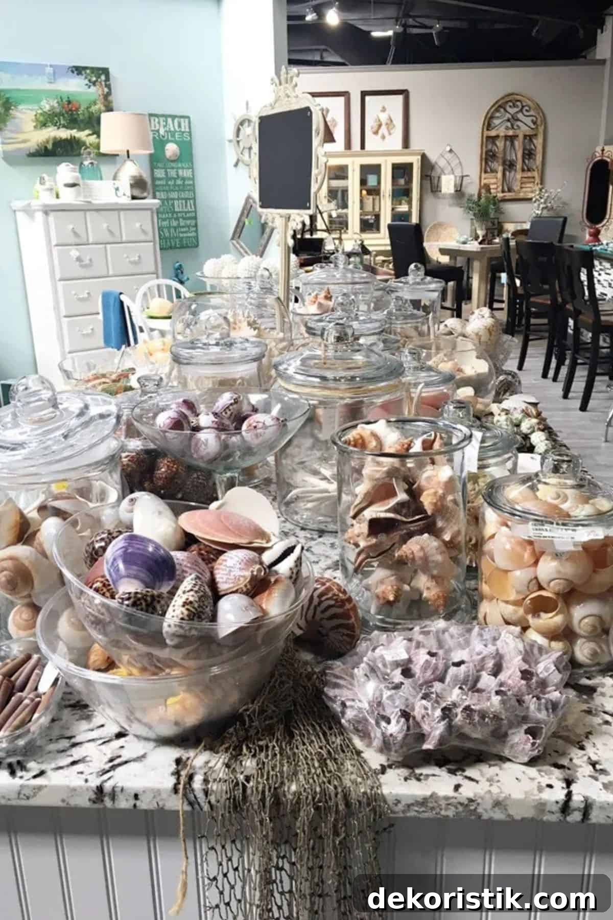 image of coastal merchandise in a store