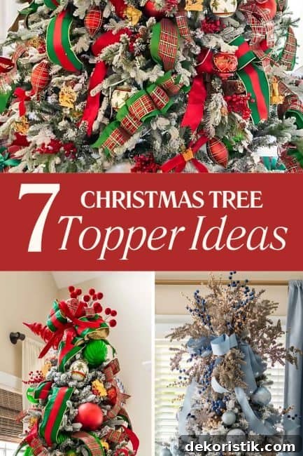 Christmas tree topper ideas Pinterest pin