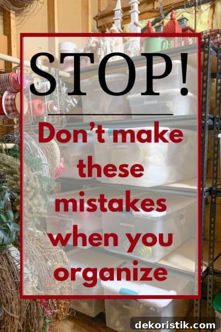 organizing mistakes pin graphic
