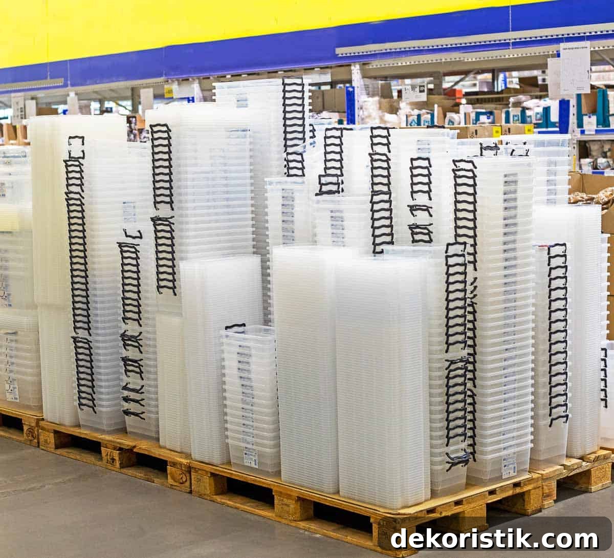 stacks of storage containers