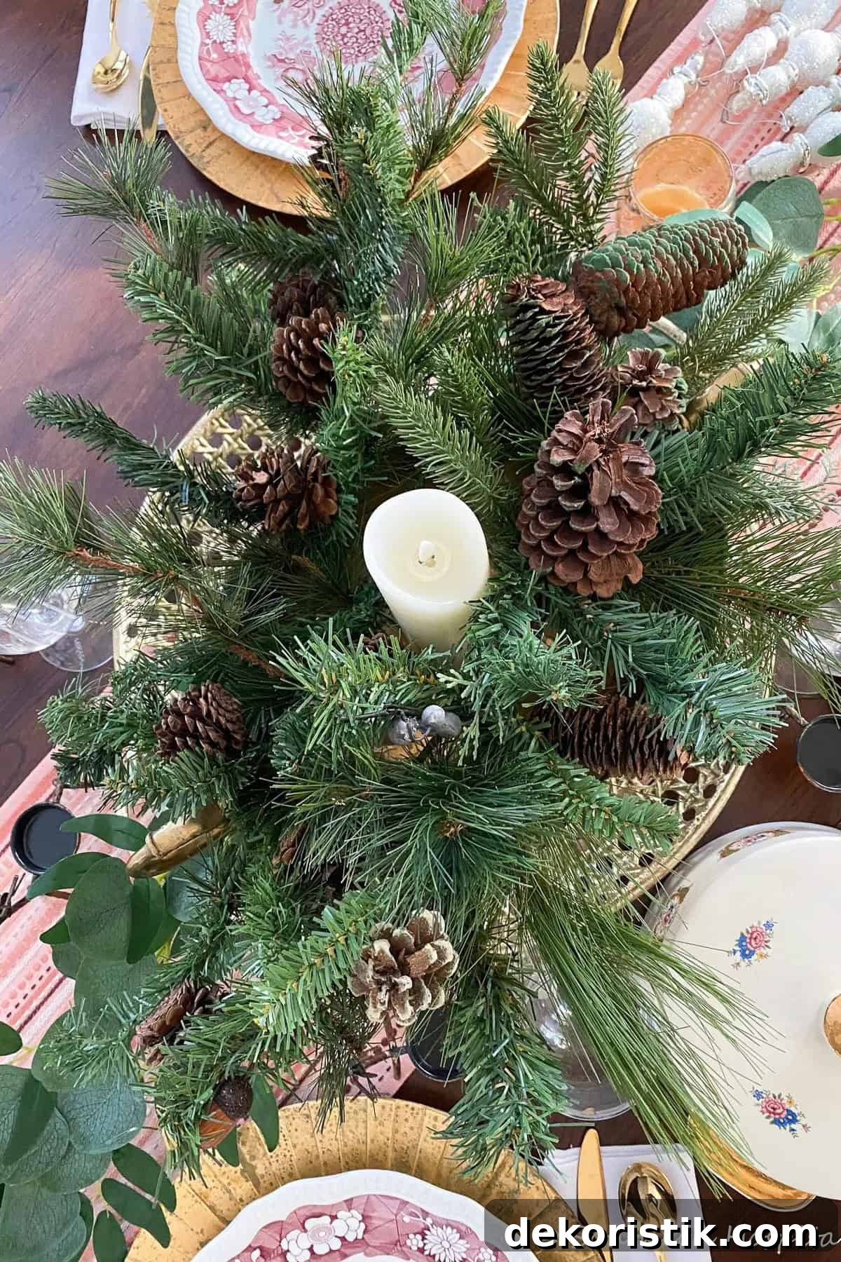 faux greenery arrangement