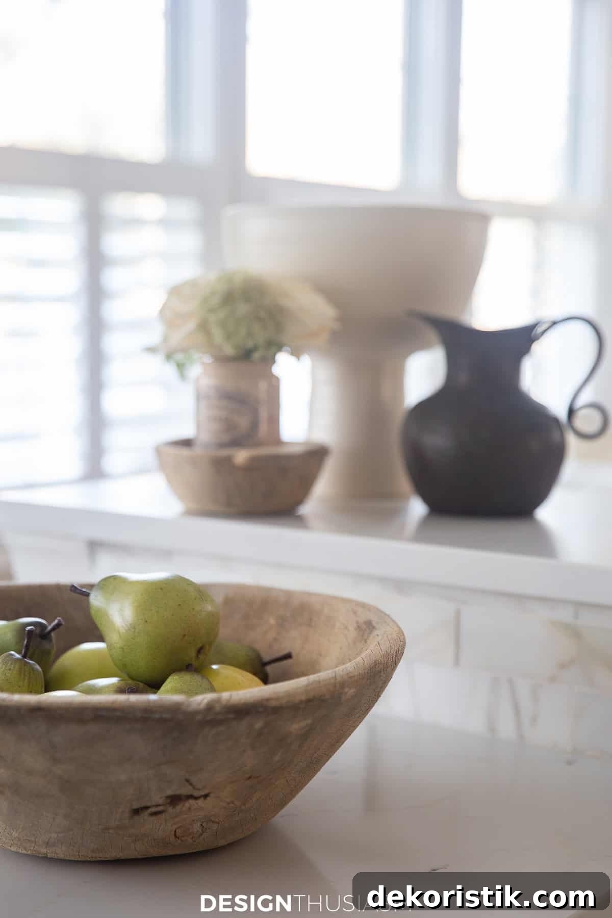 decorations on a kitchen counter