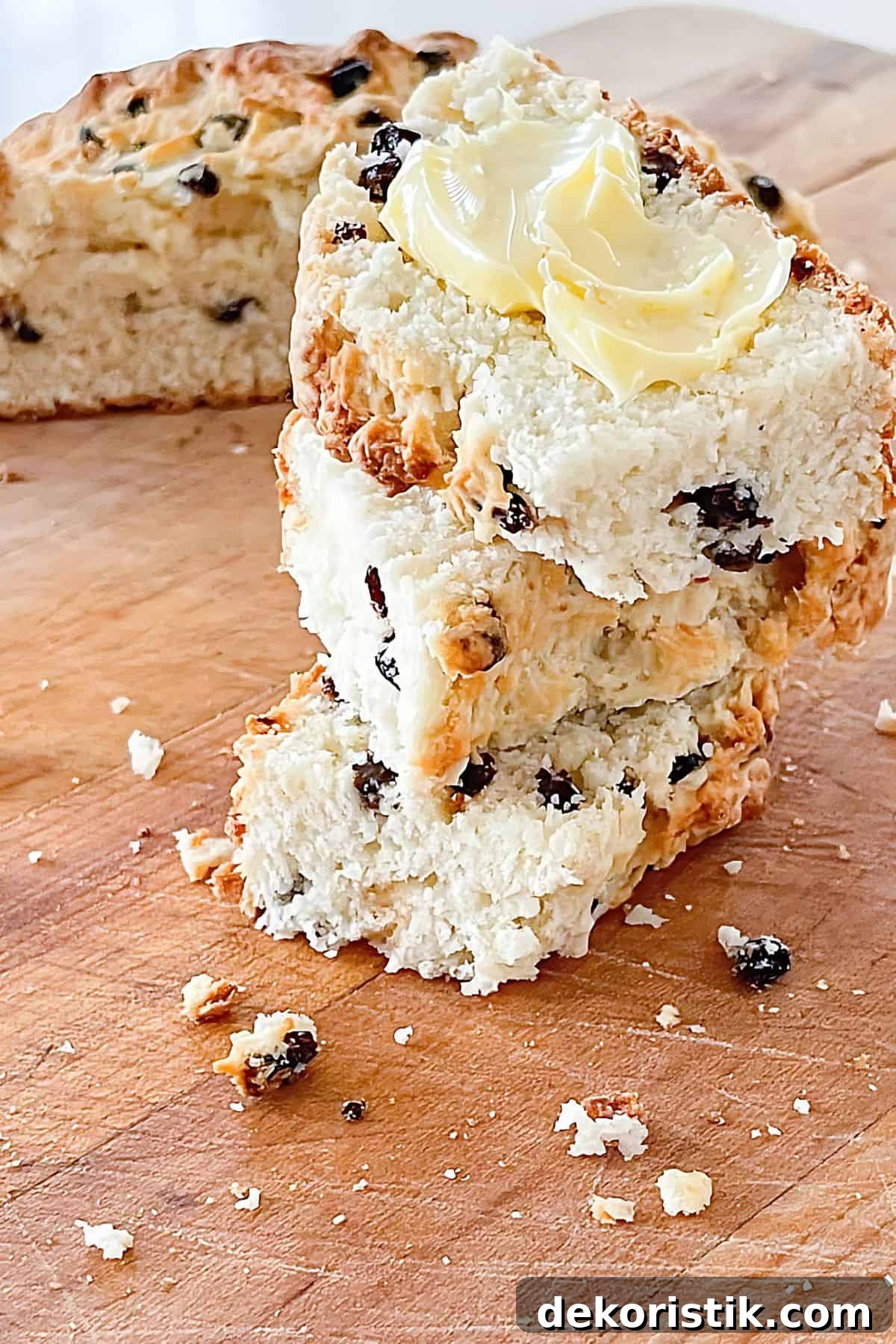 image of irish soda bread with a dollop of better