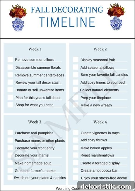10 Smart Fall Prep Tips to Tackle Now 12 Fall decorating timeline printable
