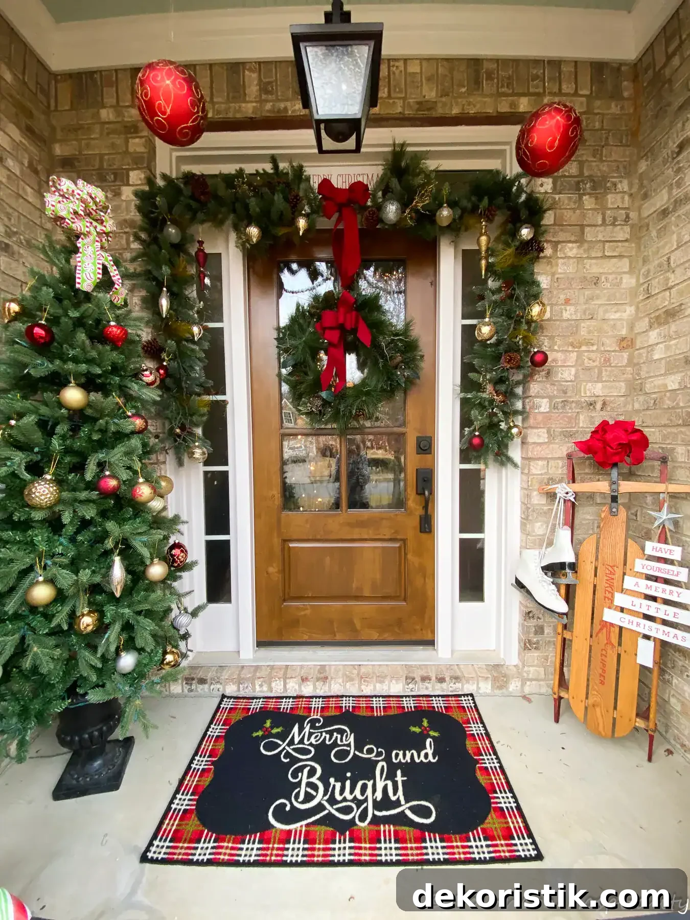 Festive Christmas Front Porch