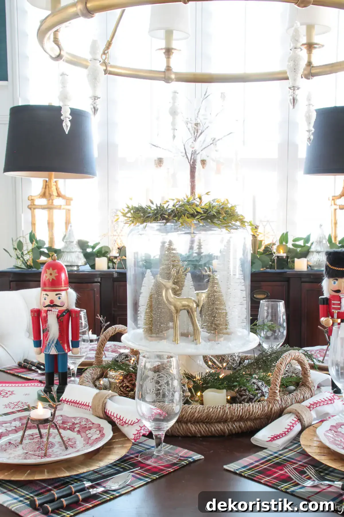Christmas tablescape with classic decor