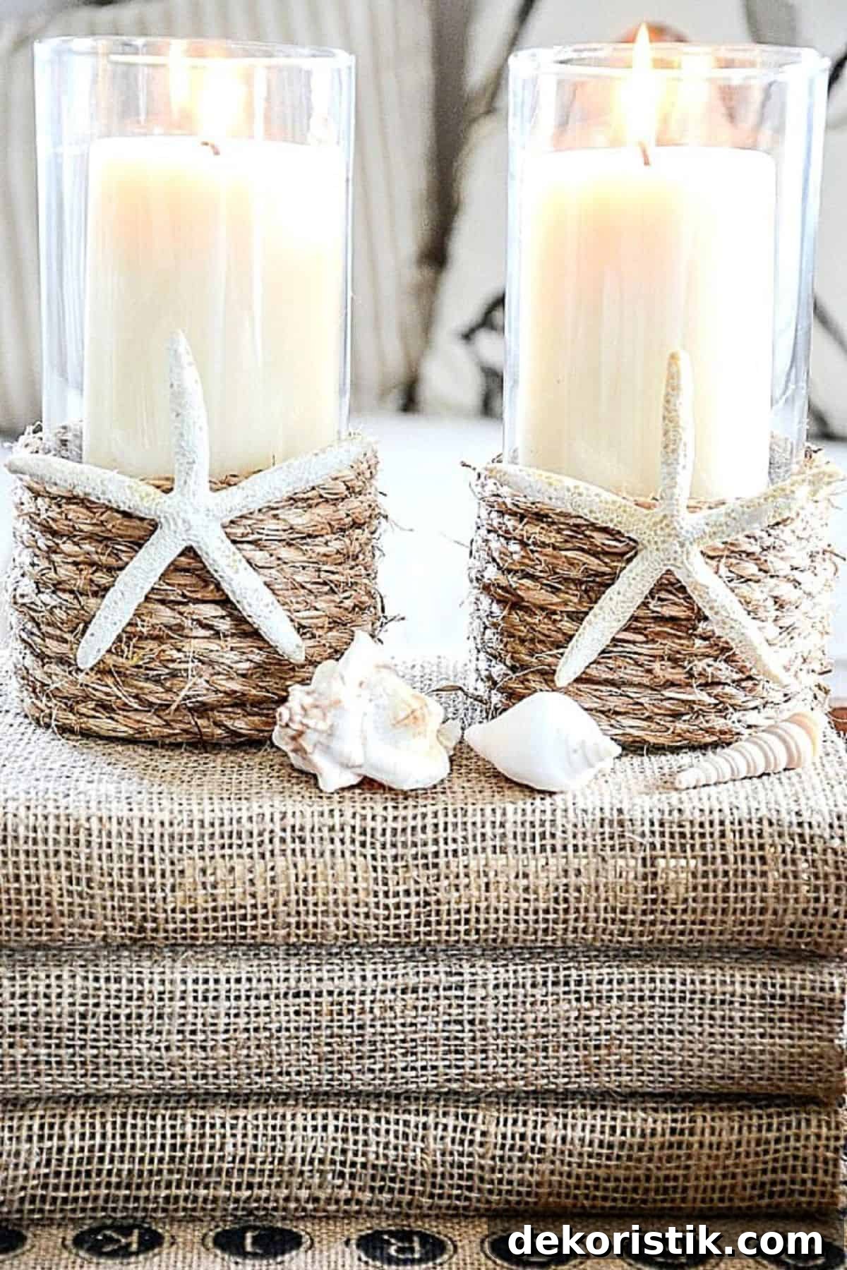 Rope Wrapped Candleholders