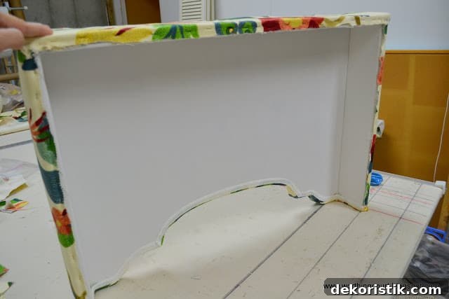 Back of cornice after fabric