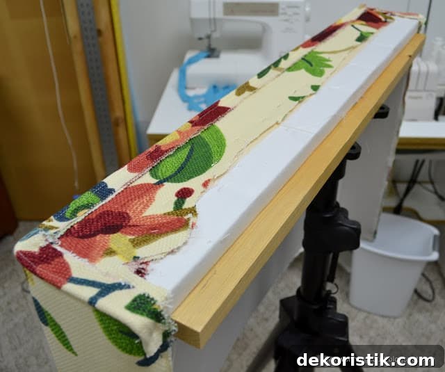 Cording glued along top edge