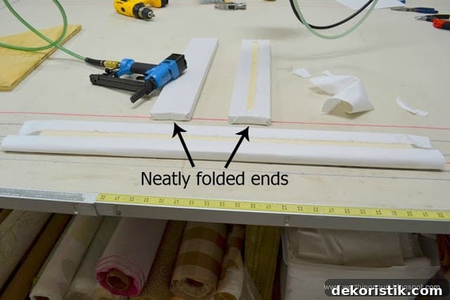 Fabric attached to plywood face