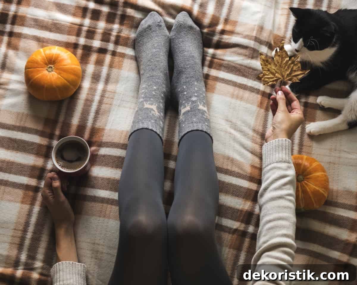 Cozy Plaid Decor Ideas for Fall 2 fall plaid throw blanket showing the legs of a person sitting on it