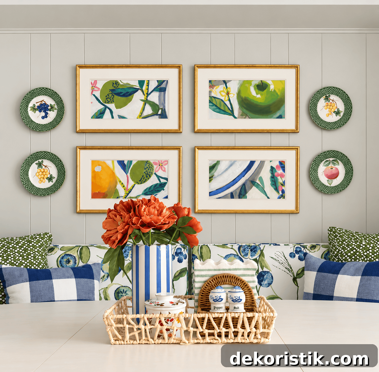 Cozy living area with seasonal accents